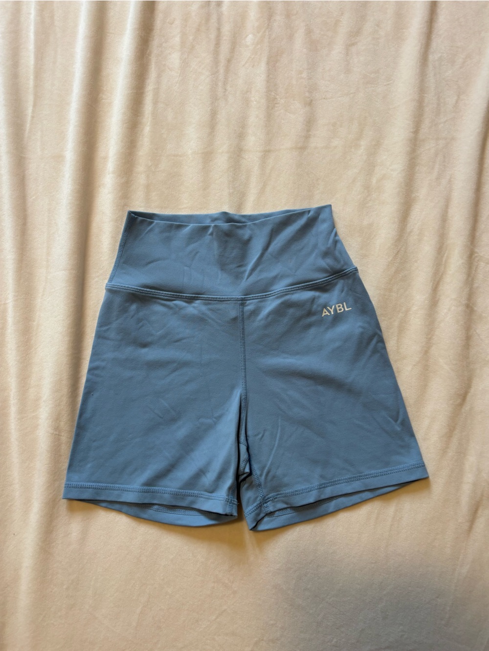 AYBL High-Rise Performance Shorts in Slate Blue